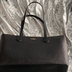 Kate Spade black glitter tote